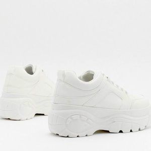 NASTYGAL - Chunky White Platform Sneakers